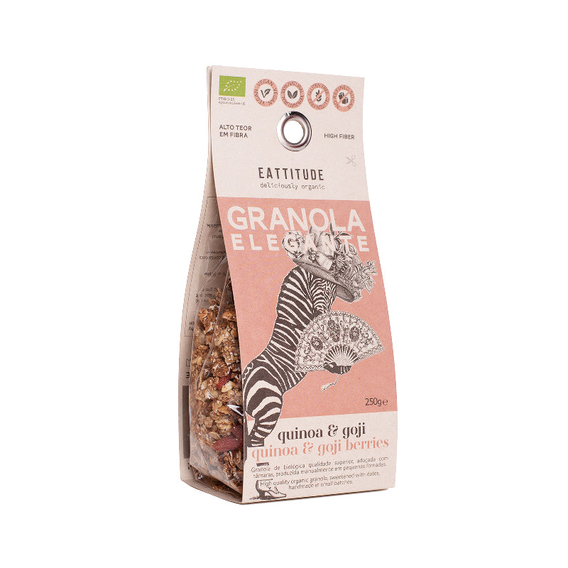 Granola Bio Elegante - Quinoa, Tâmaras e Goji 250g Eattitude