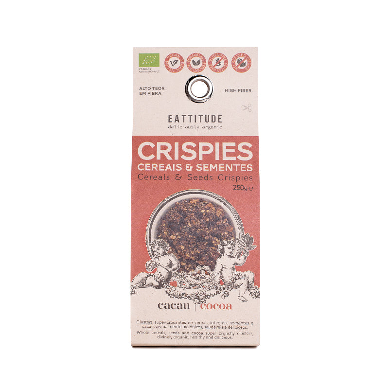 Crispies Cereais e Sementes Bio – 3 Cereais com Cacau 250g Eattitude
