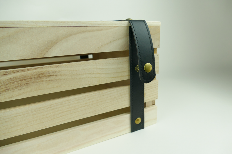 Wooden Box with Straps
